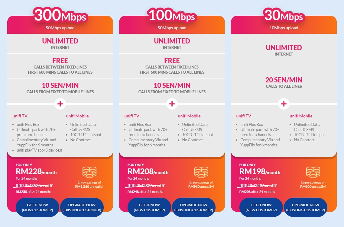 Pelan baru Unifi gabung hiburan, 4G tanpa had dan jalur lebar