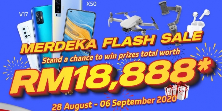 Diskaun RM200 untuk Vivo V17 dan X50 di Jualan Merdeka Vivo