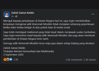 Timbalan Menteri mohon maaf kepada Veveonah kerana menuduhnya menipu peperiksaan untuk popular