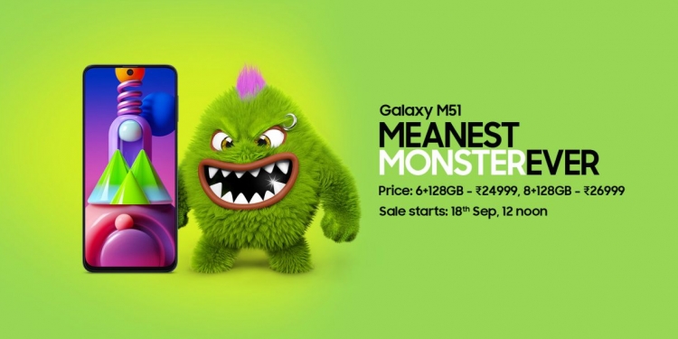 Samsung umum Galaxy M51, mungkin telefon dengan bateri terbesar sepanjang tahun 2020