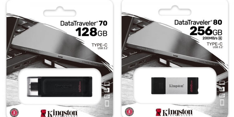 Pemacu kilat USB-C Kingston DataTraveler 80 lebih pantas dan boleh digunakan di telefon pintar