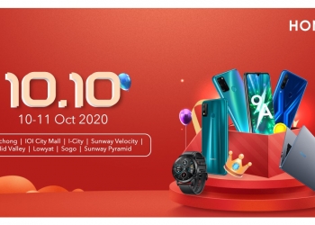 Honor beri 10 hadiah misteri percuma dalam promosi 10.10 di kedai fizikal