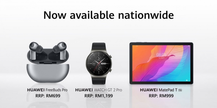 Fon kepala TWS, jam pintar dan tablet baru Huawei kini boleh dibeli di Malaysia