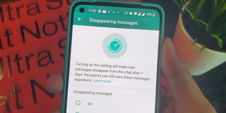 Mesej padam sendiri sudah boleh digunakan di WhatsApp