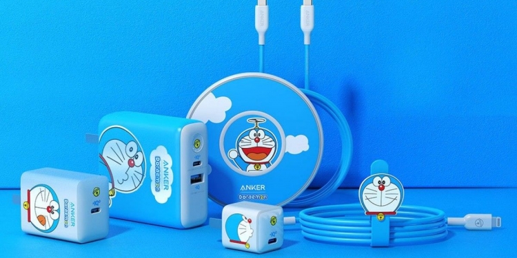 Ceriakan perkakasan mengecas iPhone 12 dengan produk Anker bertemakan Daraemon