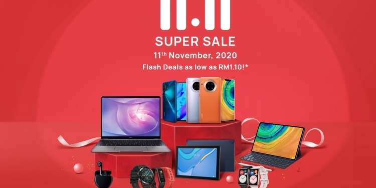 Jualan Huawei 11.11 Super Sale ada hadiah basikal elektrik