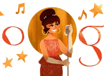 Doodle Biduanita Saloma dipaparan enjin carian Google