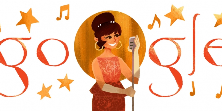 Doodle Biduanita Saloma dipaparan enjin carian Google