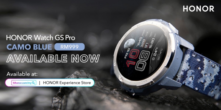 Warna biru askar Honor Watch GS Pro tiba di Malaysia