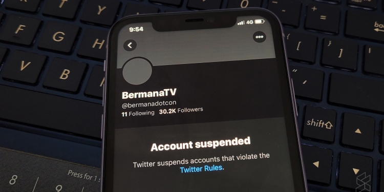 Twitter @BermanaTV digantung selepas SKMM mengadu akaun parodi ini mengelirukan masyarakat