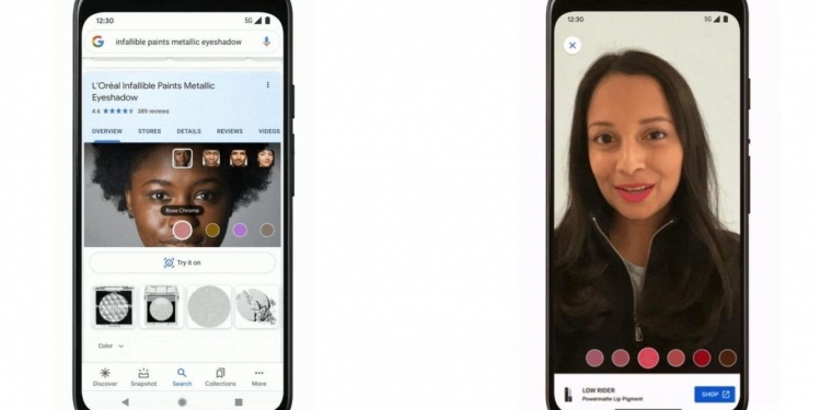 Google beri pengguna cuba ribuan alat solek secara maya