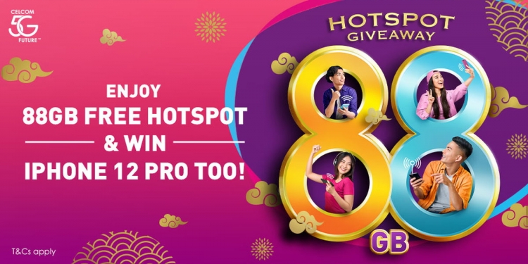 Menangi iPhone 12 dan nikmati 88GB data hotspot percuma di Celcom Xpax sempena Tahun Baru Cina