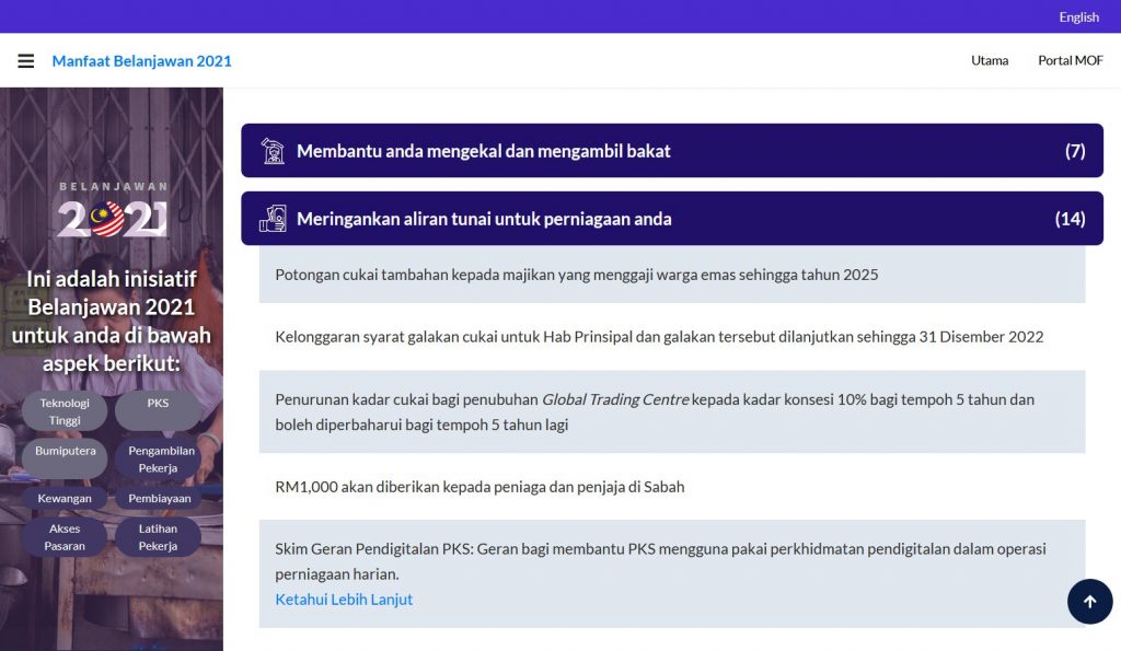 Semak Semua Bantuan Kerajaan Yang Anda Layak Terima Di Portal Manfaat ...