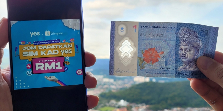 Dengan modal RM1, nikmati sehingga 100GB data percuma setiap bulan bersama Yes & Shopee