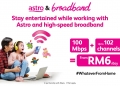 Nikmati jalur lebar 100Mbps dan lebih 100 saluran Astro dari RM6 sehari