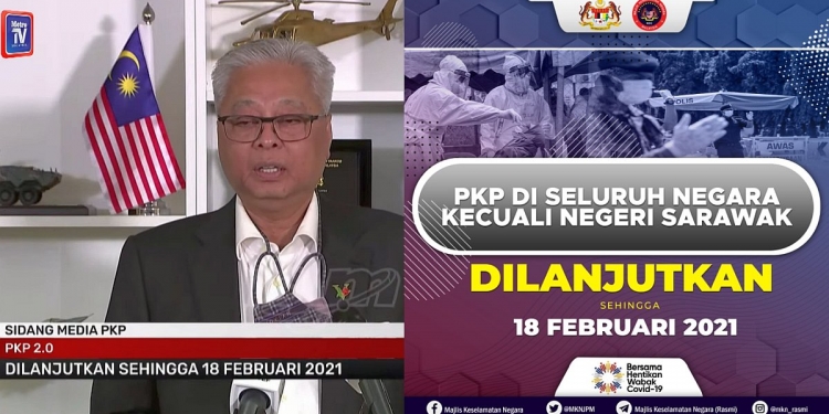 PKP seluruh negara kecuali Sarawak, diteruskan sehingga 18 Februari dengan SOP lebih ketat