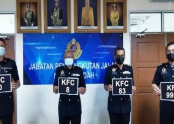 Ini peluang peminat abadikan nombor pendaftaran KFC di kenderaan