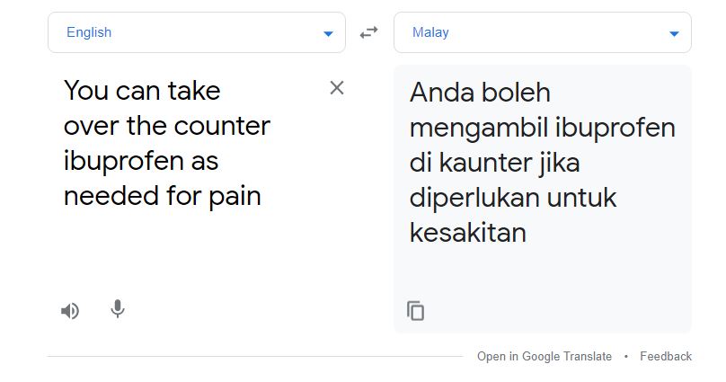Malay to ayat english bahasa Apa maksud