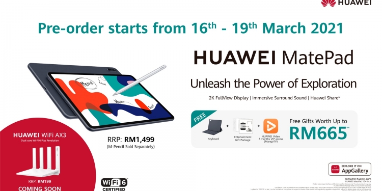 Huawei MatePad 10.4 lebih besar dan MateStation S akan mula dijual pada 20 Mac