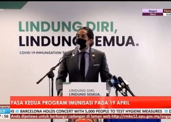 Jemputan untuk terima vaksin COVID-19 Fasa 2 bermula 5 April 2021