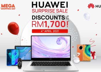 PROMO: Diskaun hingga RM1,700 & baucar RM200 untuk produk Huawei di Jualan Shopee 4.4