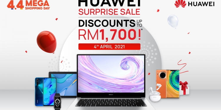 PROMO: Diskaun hingga RM1,700 & baucar RM200 untuk produk Huawei di Jualan Shopee 4.4