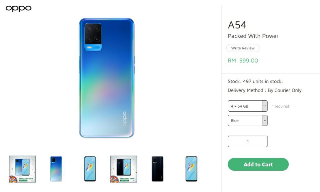 Oppo A54 peranti mampu milik terbaru di bawah RM600