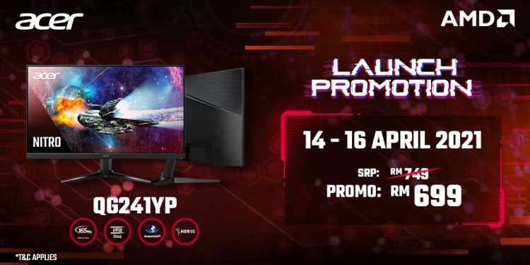 Acer Nitro Gaming Monitor berikan 165Hz pada harga RM653 sahaja