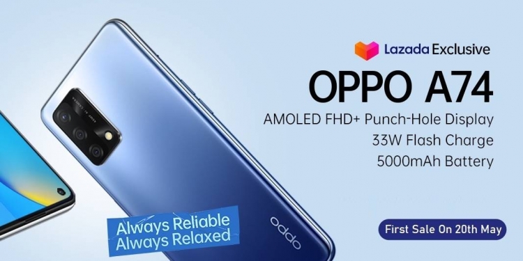 Oppo A74 4G ada skrin AMOLED berharga di bawah RM900