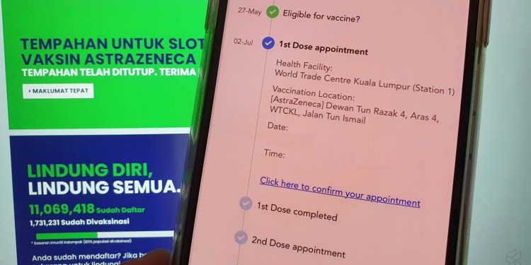Tak terima pengesahan, tapi ada pengguna sudah terima janji temu AstraZeneca, apa cerita?
