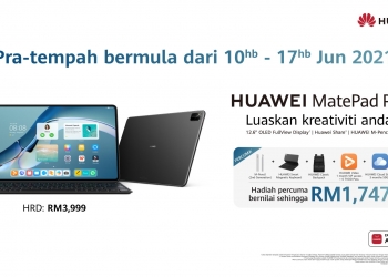 Huawei MatePad Pro ada hadiah percuma bernilai RM1,747 & cabutan bertuah untuk pembeli terawal