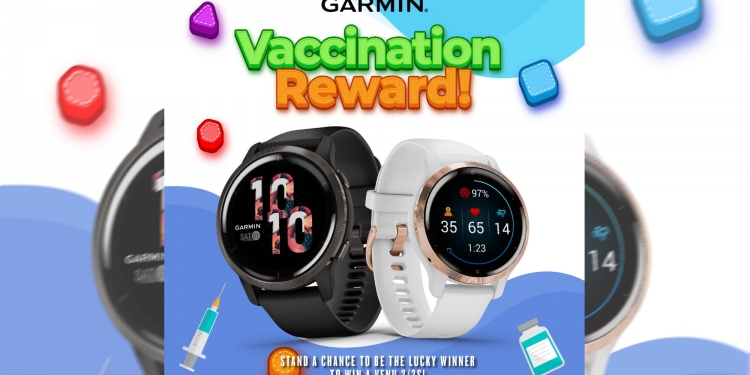 Vaksin dan kongsi di Instagram untuk memenangi Garmin Venu 2 bernilai RM1,799