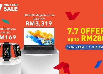 Jualan Mega 7.7 Honor di Shopee sediakan diskaun sehingga RM280 dalam waktu terhad