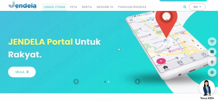 Periksa liputan talian mudahalih di tempat anda menggunakan peta JENDELA