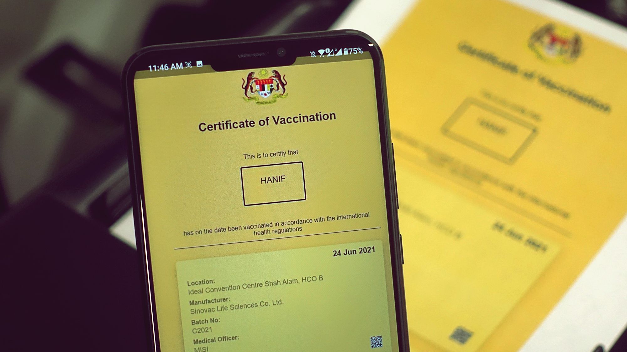 Digital 19 sijil vaksin covid 'Pemalsuan sijil