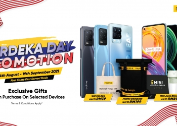 Promo merdeka Realme sediakan hadiah bernilai RM199 bila anda beli telefon