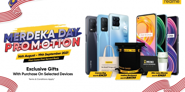 Promo merdeka Realme sediakan hadiah bernilai RM199 bila anda beli telefon