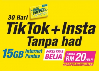 Data TikTok & Instagram tanpa had kini di Pelan Belia Digi untuk waktu terhad