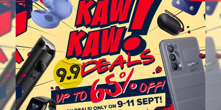 PROMO 9.9: Jualan Kaw Kaw untuk Realme GT ME, Realme Book dan peranti lain