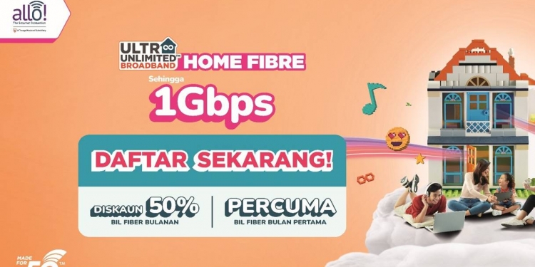 U Mobile lancar pelan jalur lebar tetap dengan diskaun 50% selama 24 bulan dan percuma bulan pertama