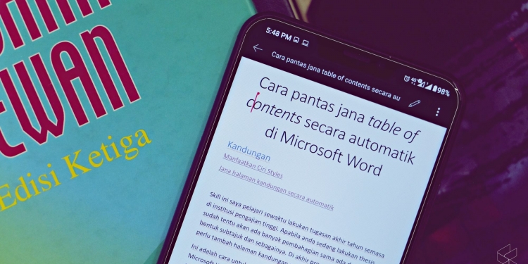 Cara pantas jana table of contents secara automatik di Microsoft Word