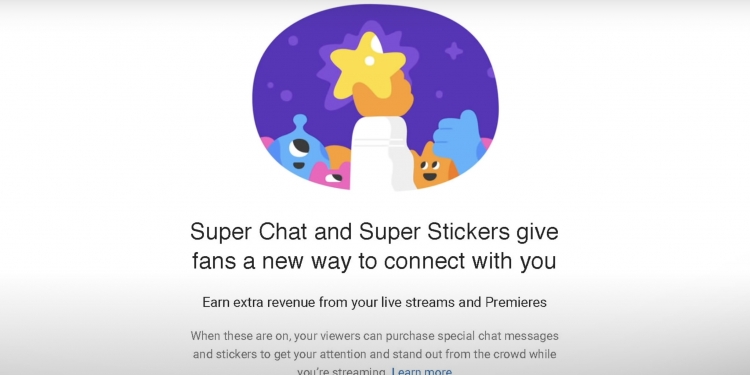 Super Chat & Super Stickers, cara baru jana wang di Youtube