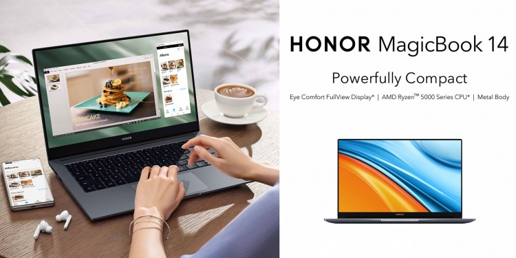 Honor MagicBook 14 diperbaharui kuasa Ryzen 5 5500U akan datang ke Malaysia