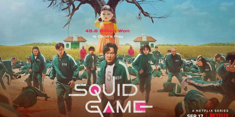 Kertas Dinding Squid Game untuk hiasan telefon, komputer dan mesyuarat video