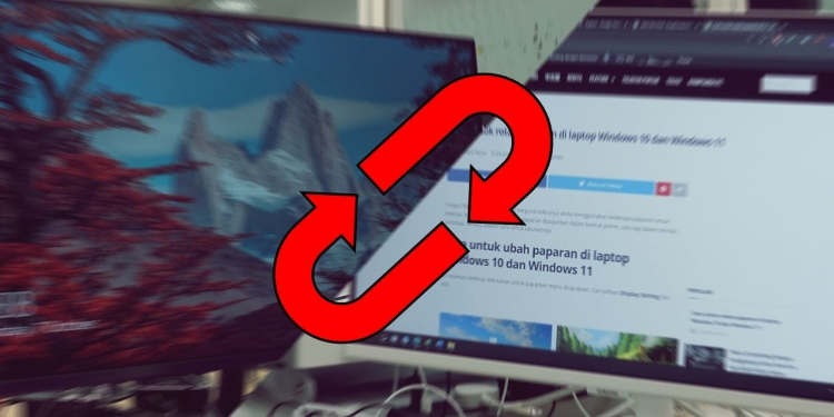 Cara untuk rotate paparan di laptop Windows 10 dan Windows 11