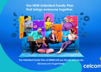 Celcom perkenal pelan keluarga tanpa had RM40/bulan