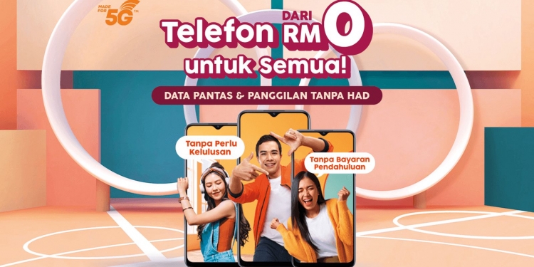 Telefon RM0 U Mobile beri telefon pintar percuma tanpa deposit dan kontrak singkat