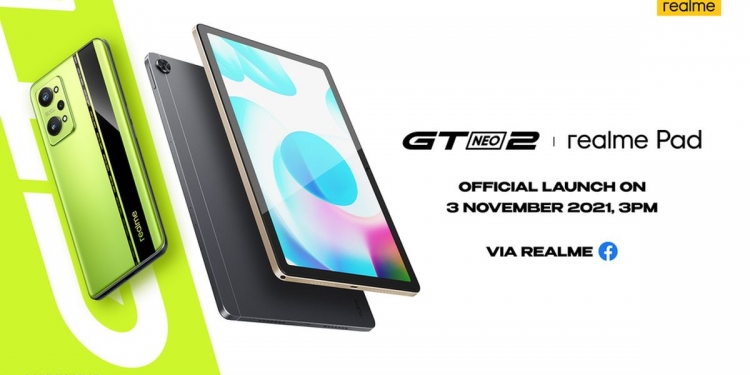 Realme GT Neo 2 dan Realme Pad akan muncul di Malaysia pada 3 November