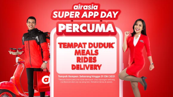 AirAsia Super App tawar penerbangan RM12 sehala & pelbagai promosi, sempena ulang tahun pertama