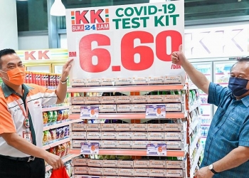 Kit ujian kendiri COVID-19 kini dijual di bawah RM7 di kedai serbaneka